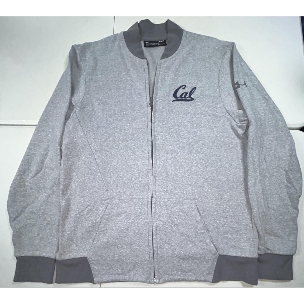 California Golden Bears Jacket Mens Large Gray NCAA Basketball Under Armour Cal